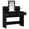 vidaXL Dressing Table with Drawer Black Oak 39.37 x 15.75 x 51.18 in