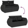 vidaXL Garden Sofa Set Black