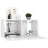 vidaXL 8 Piece TV Stand Set White Engineered Wood
