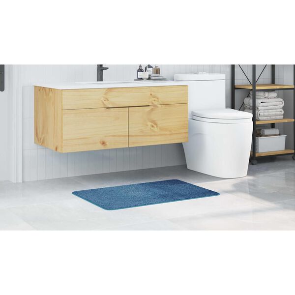 vidaXL Anti-slip Bath Mat Blue 23.6" x 35.4" PP