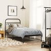 vidaXL Bed Frame Black Steel Twin Bed Frame Rectangular Durable