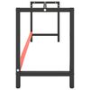 vidaXL Work Bench Frame Matte black and matte red Powder-coated metal
