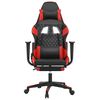 vidaXL Gaming Chair Black and Red Faux leather, Metal, Plywood Medium