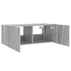 vidaXL TV Wall Cabinet Grey sonoma Engineered wood Medium