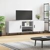 vidaXL TV Cabinet White Engineered wood and iron Medium TV Cabinet