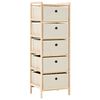 vidaXL Storage Rack Beige, Cedar Cedar Wood, Polypropylene Medium