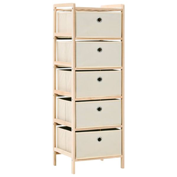 vidaXL Storage Rack Beige, Cedar Cedar Wood, Polypropylene Medium