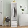 vidaXL Wardrobe High gloss white Engineered wood Compact Wardrobe
