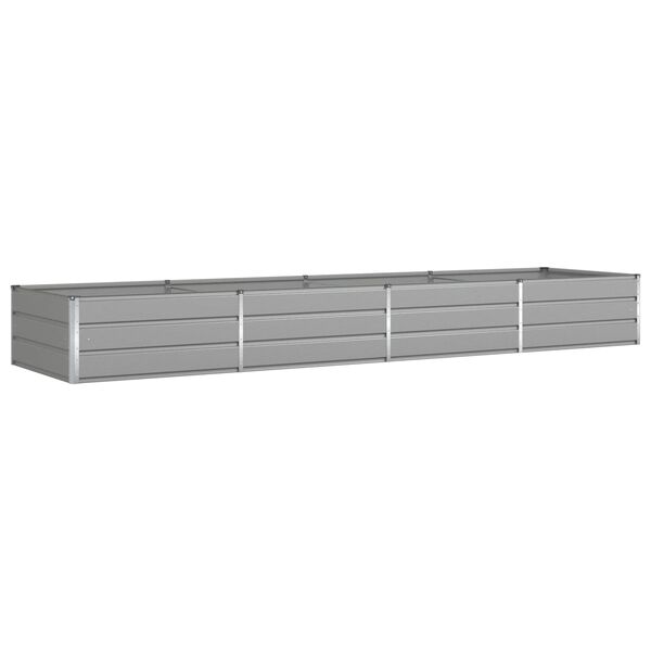 vidaXL Planter Light Grey 195 x 100 x 45 cm Galvanised Steel