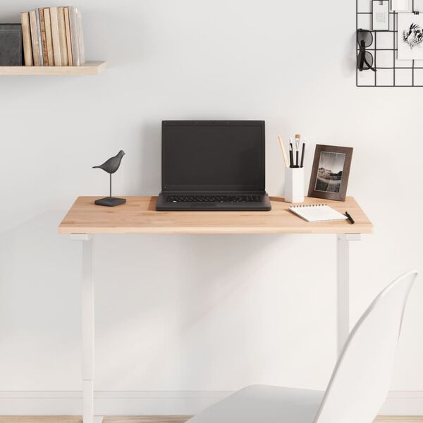 vidaXL Table Top Natural Beech Solid Beech Wood 31.5x15.7 in Table Top