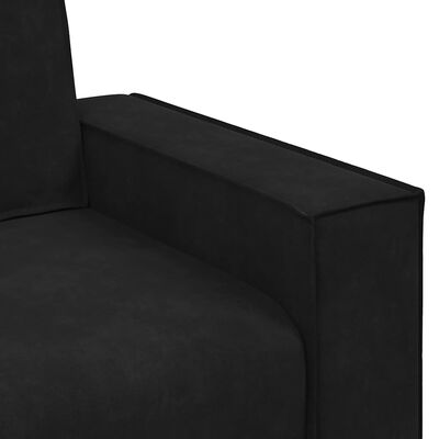 Close-up of the sofa arm and corner showing stitching and fabric