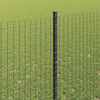 vidaXL Fence with Post Grey 4.92 x 82.02 ft Steel