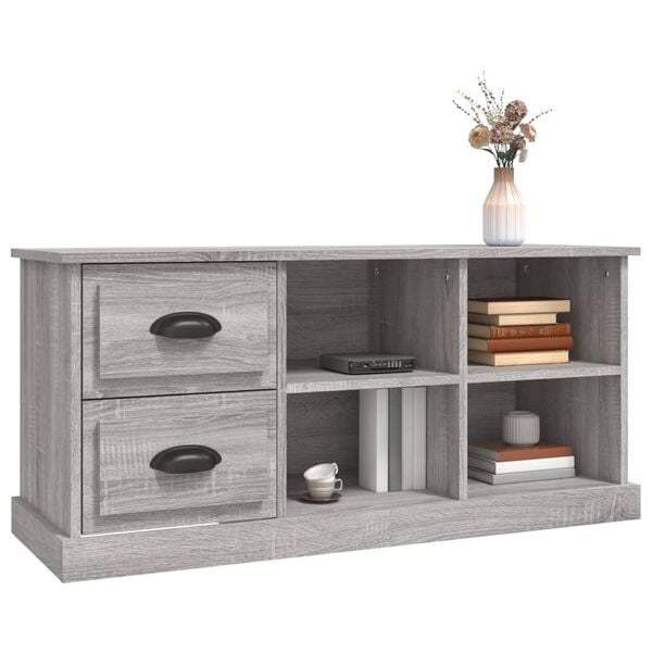 vidaXL TV Cabinet Grey sonoma Engineered wood Medium TV Cabinet