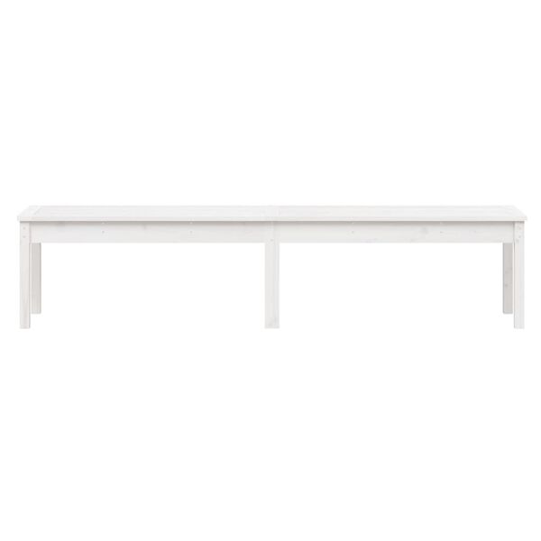vidaXL 2-Seater Patio Bench White 80.1x17.3x17.7" Solid Wood Pine