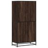 vidaXL Highboard Brown Oak Engineered Wood, Metal Standard Highboard