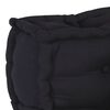 vidaXL Pouffe Anthracite 100% Cotton 55.1 in x 27.6 in x 14.2 in