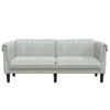 vidaXL Sofa Light grey Velvet, plywood, solid wood 2-seater Sofa
