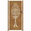 vidaXL Garden Gate 39.4x78.7" Corten Steel Tree Design