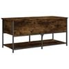 vidaXL Storage Bench Smoked Oak Engineered wood Medium Adjustable Feet