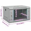 vidaXL Network Cabinet with Storage Gray 53 x 45 x 30 cm Steel