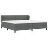 vidaXL Box Spring Bed with Mattress Dark grey 78.74 x 78.74 in Fabric