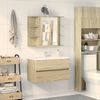 vidaXL Bathroom Mirror Cabinet Sonoma oak Engineered wood, acrylic 31.5 in