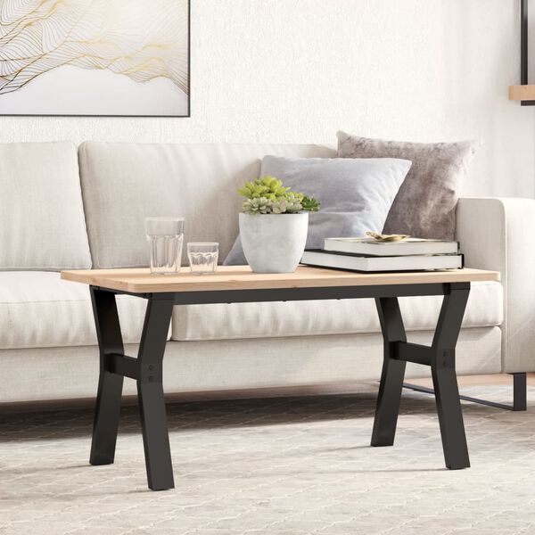 vidaXL Coffee Table Leg Black Powder-coated steel 31.5x15.7x16.9 in
