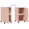 vidaXL Sideboard Pink Cold-rolled steel 14.2x15.4x28.3 in Modern