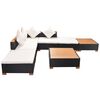 vidaXL Outdoor Sofa Set Black PE rattan Large Modular Outdoor Sofa Set