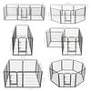 vidaXL Dog Playpen Black Powder-coated steel 31.5x31.5 in per panel