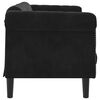 vidaXL Sofa Black Velvet, Plywood, Solid Wood 2-Seater Stylish Design