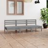 vidaXL Garden Lounge Set Grey Solid Pinewood Medium Modular
