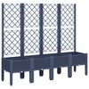vidaXL Garden Planter Blue grey Polypropylene (PP) Large Planters