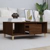vidaXL Coffee Table Brown Oak Engineered Wood, Solid Eucalyptus Wood Large