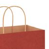 vidaXL Paper Bags 50 pcs with Handles Red 15x8x21 cm