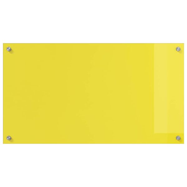 vidaXL Kitchen Backsplash 2 pcs Yellow 35.43 x 19.69 in Tempered Glass