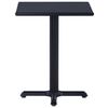 vidaXL Garden Table Black Metal, plastic wood 23.6 x 23.6 Durable