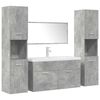 vidaXL Bathroom Furniture Set Concrete grey Engineered wood, ceramic, glass