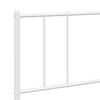 vidaXL Bed Frame White Powder-Coated Steel Double Bed Bed Frame