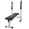 vidaXL Workout Bench with Weight Rack, Barbell and Dumbbell Set 133.4 lb (90366+90375)