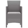vidaXL Garden Chair 4 pcs Light gray 53 x 49 x 85 cm PP