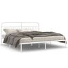 vidaXL Bed Frame White Steel Full Bed Frame Rectangular Traditional