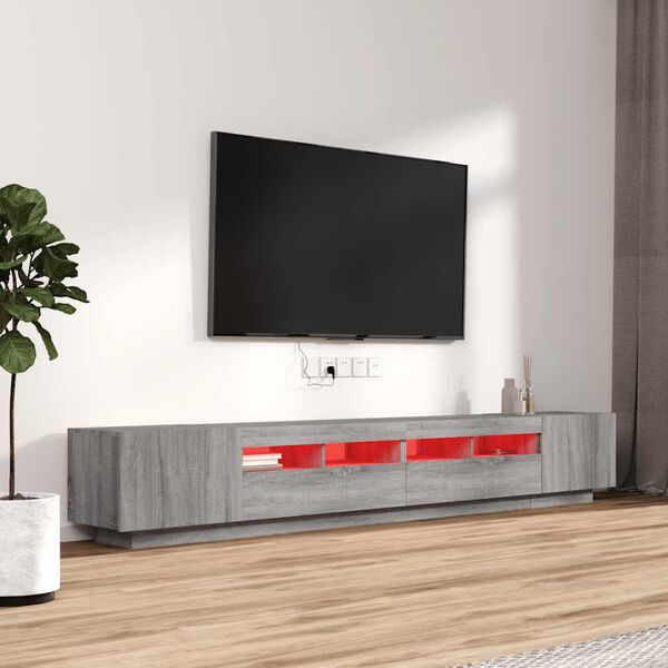 vidaXL TV Cabinet Set Grey Sonoma Engineered Wood TV Cabinet Set