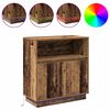 vidaXL LED Sideboard Old Wood 27.95 x 13.58 x 29.53 in Engineered Wood