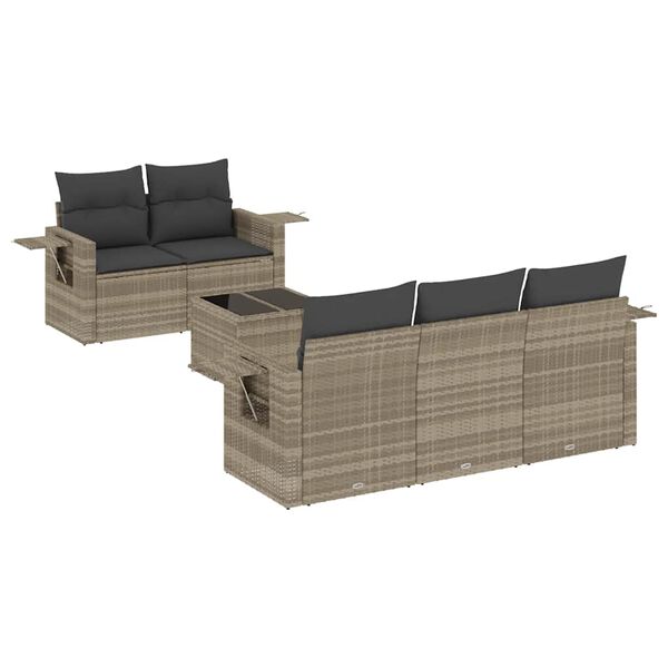 vidaXL Garden Sofa Set Light Grey