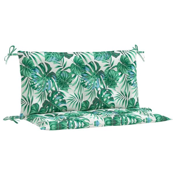 vidaXL Garden Bench Cushion Set of 2 Leaf pattern on a white background