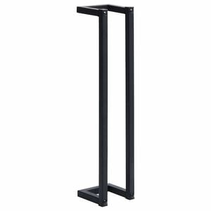 vidaXL Towel Rack Black Iron 4.9 x 4.9 x 23.6 in Wall Mounted