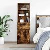 vidaXL Bedside Cabinet Smoked Oak Engineered Wood Extra Tall