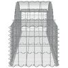 vidaXL Gabion Basket Set of 9 Silver Galvanized iron Large