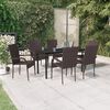 vidaXL Garden Dining Set Brown and Black